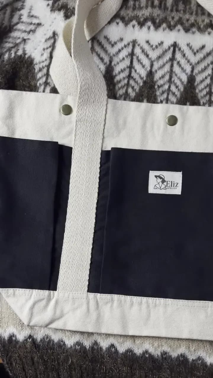 Video del bolso bolsillos exteriores de lona